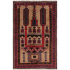 Baluchi Rug Handmade Beige Prayer Design 3x5 ft