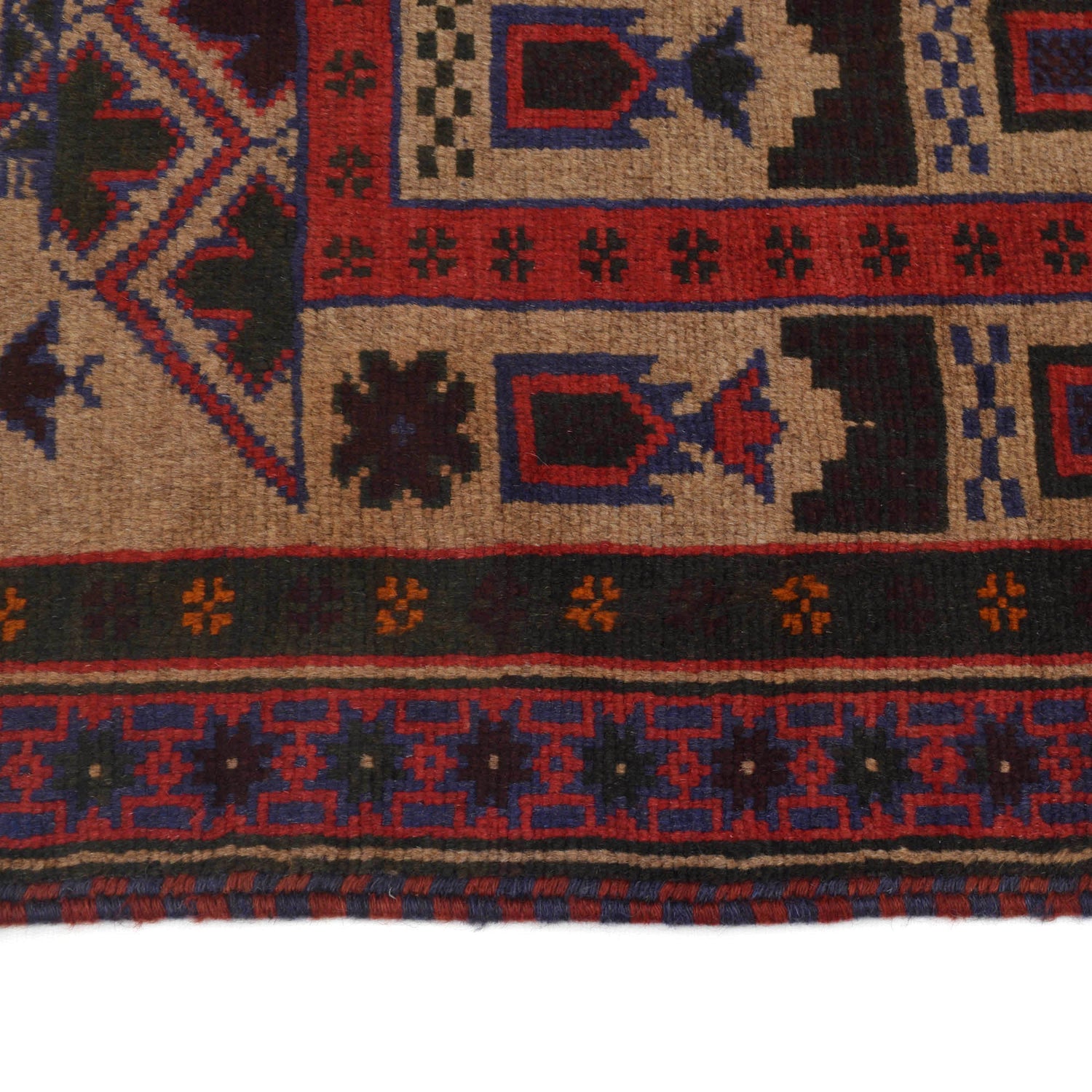 Baluchi Rug Handmade Beige Prayer Design 3x5 ft