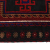 Baluchi Rug Handmade Black Floral 2x4 ft