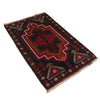 Baluchi Rug Handmade Black Floral 2x4 ft