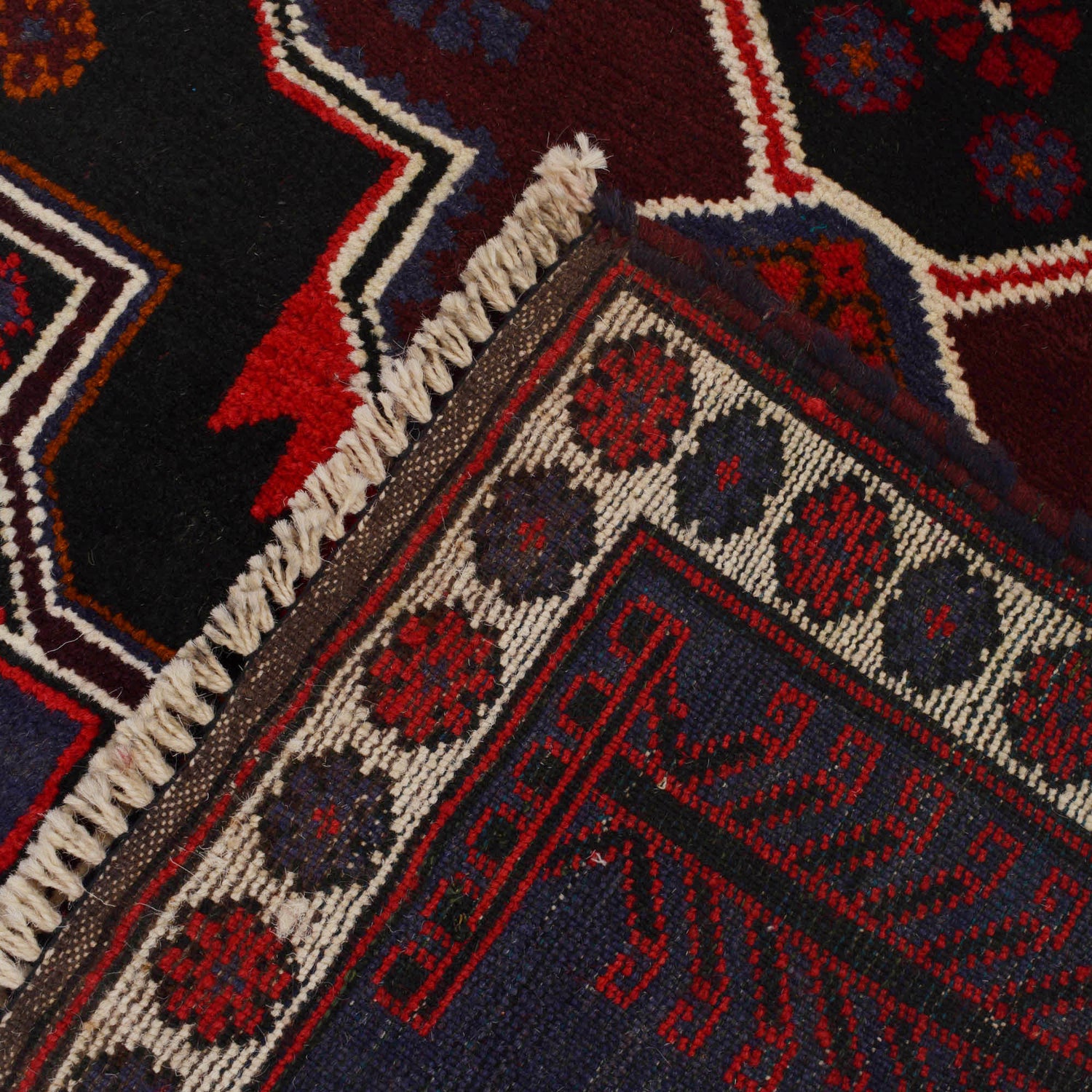 Baluchi Rug Handmade Multi Geometric 3x5 ft