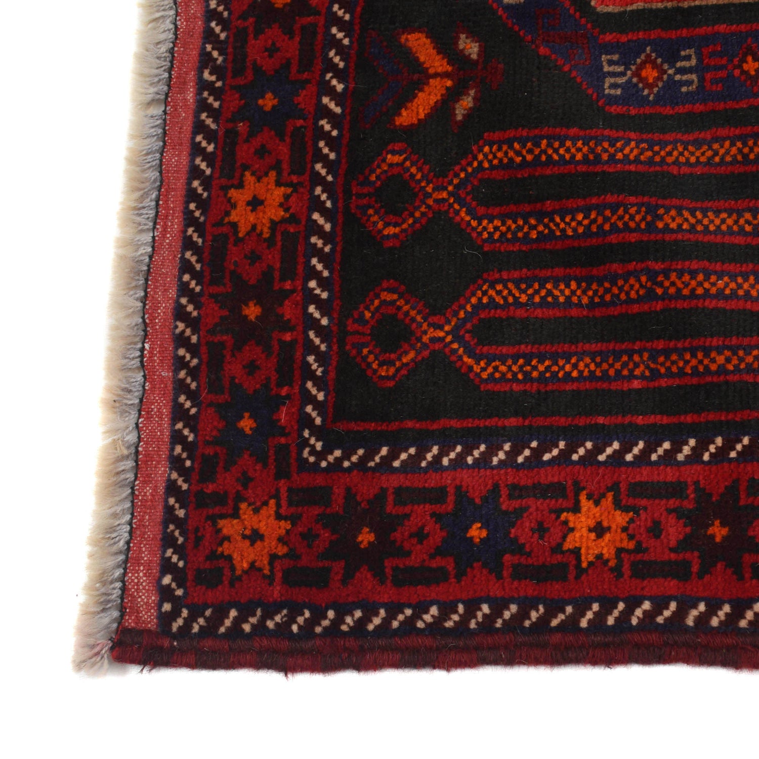 Baluchi Rug Handmade Multi Prayer Design 3x5 ft