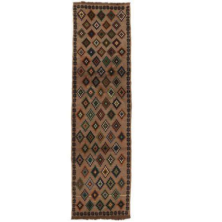 Baluchi Runner Rug Handmade Tan 10' Runner