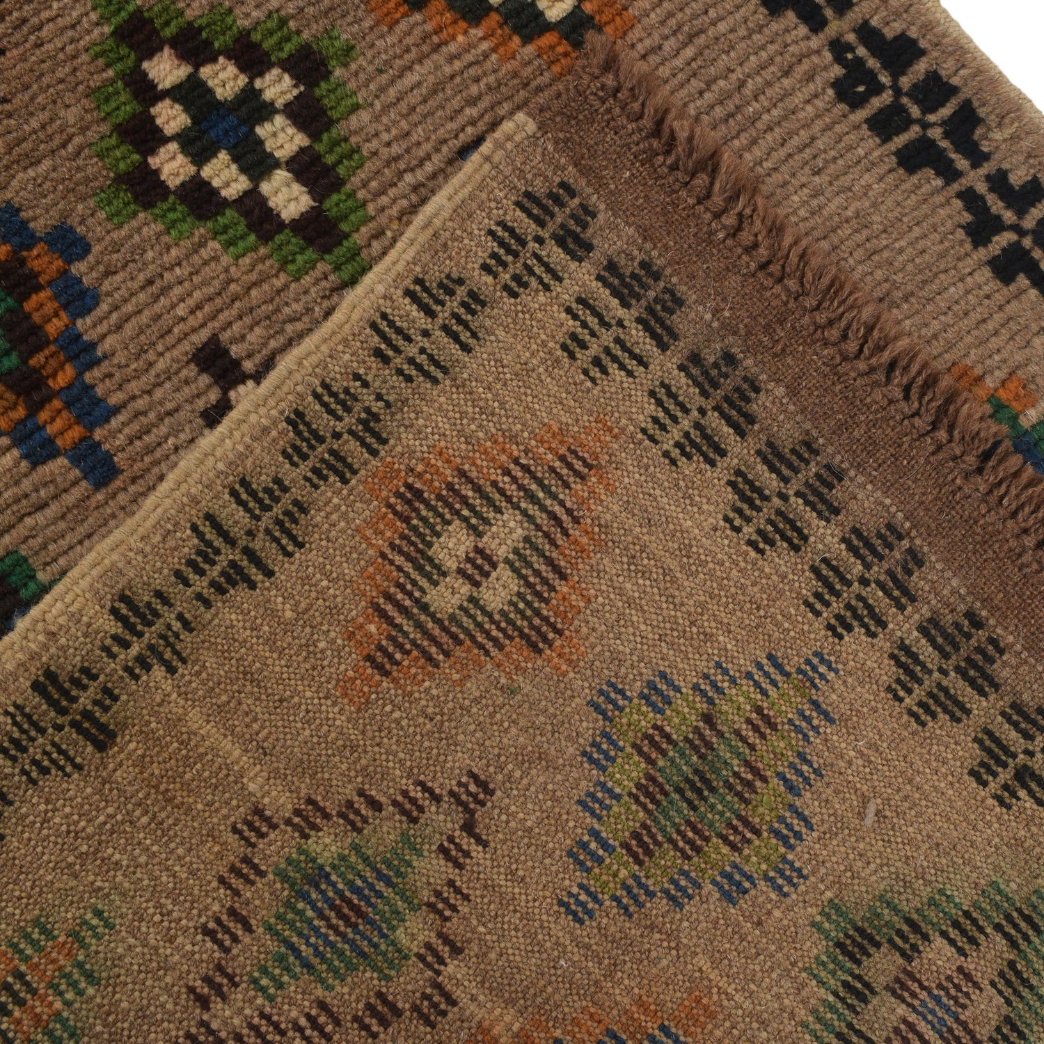 Baluchi Runner Rug Handmade Tan 10' Runner