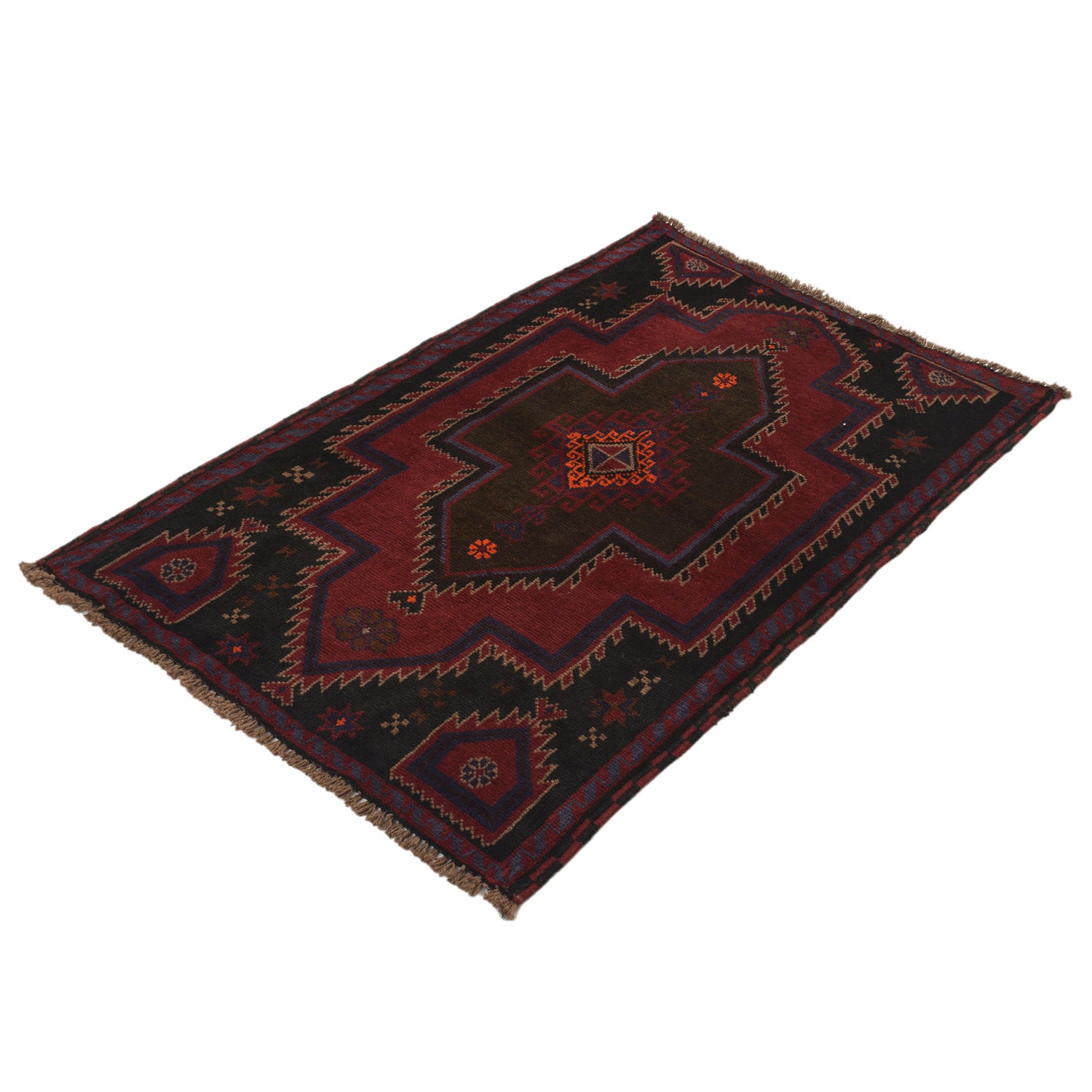 Baluchi Rug Handmade Multi Floral 3x5 ft