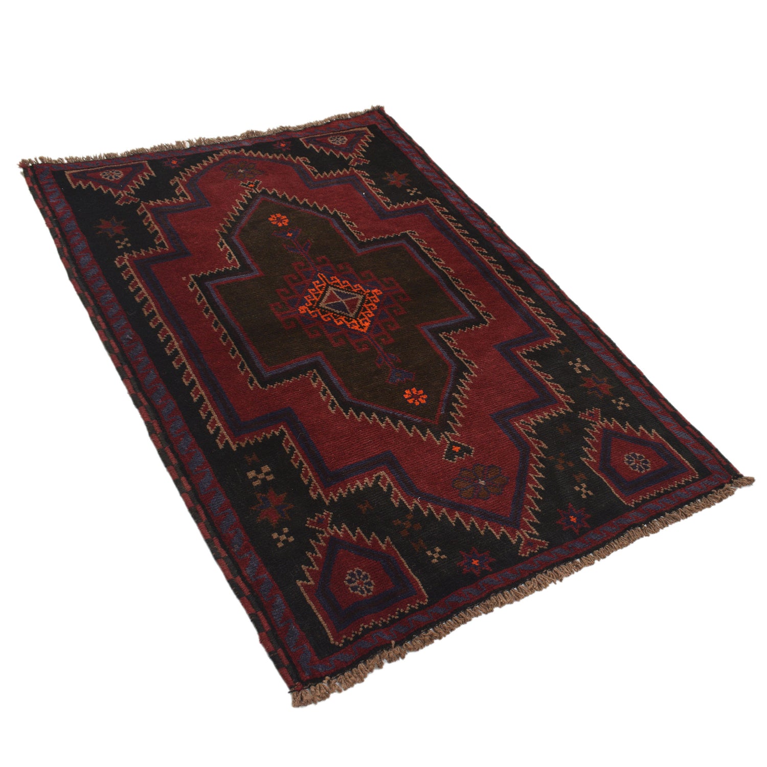Baluchi Rug Handmade Multi Floral 3x5 ft