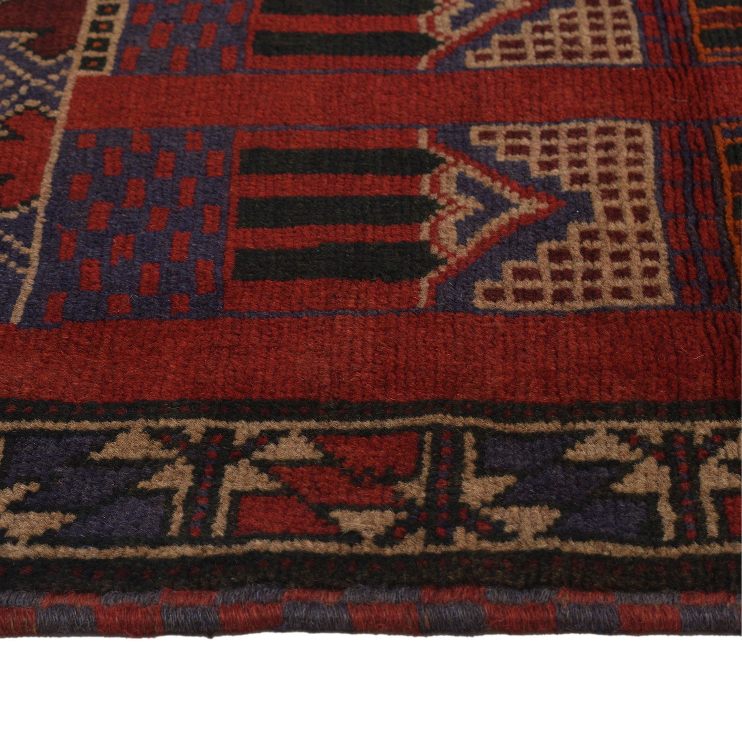 Baluchi Rug Handmade Multi Prayer Design 3x5 ft