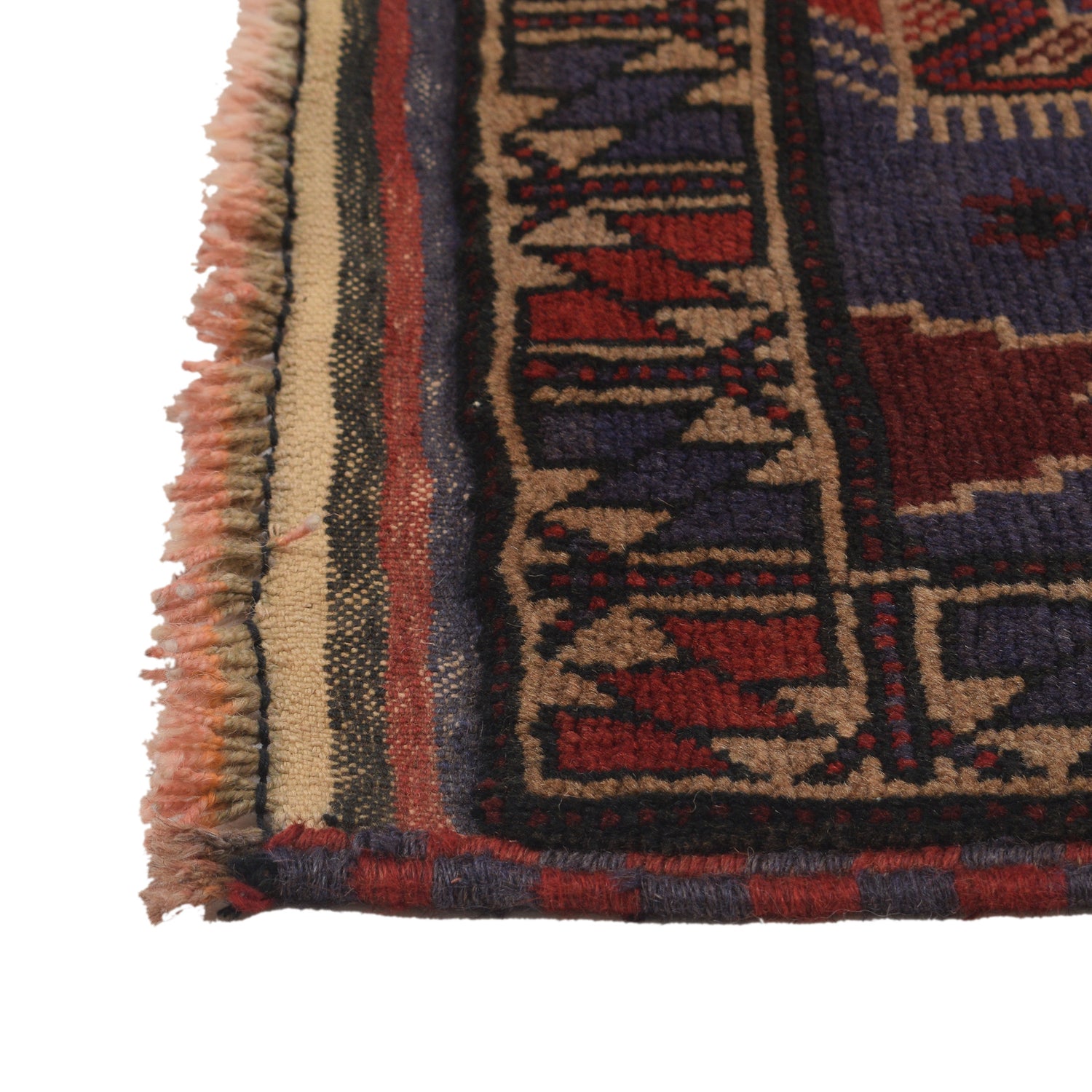 Baluchi Rug Handmade Multi Prayer Design 3x5 ft
