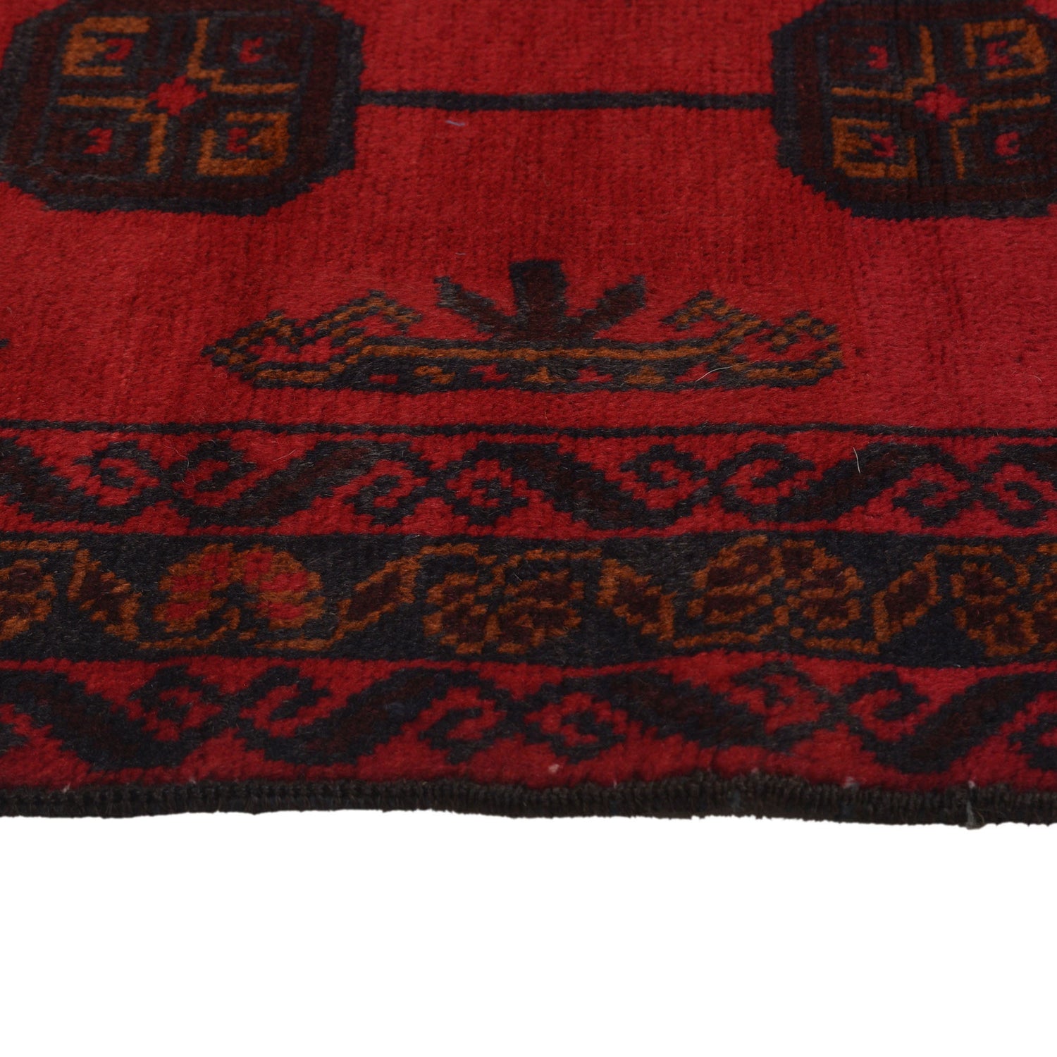 Baluchi Rug Handmade Red Geometric 2x4 ft