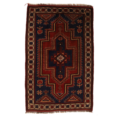Baluchi Rug Handmade Multi Floral 2x4 ft