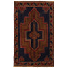 Baluchi Rug Handmade Multi Geometric 3x5 ft