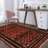 Baluchi Rug Handmade Multi Geometric 4x6 ft