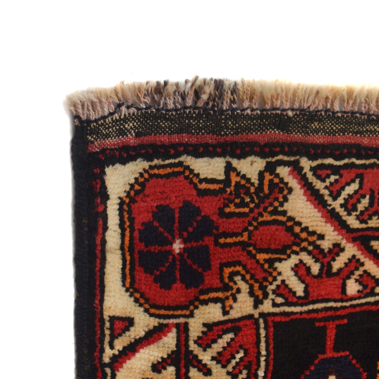 Baluchi Rug Handmade Black Prayer Design 3x5 ft