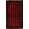 Baluchi Rug Handmade Red Geometric 3x5 ft