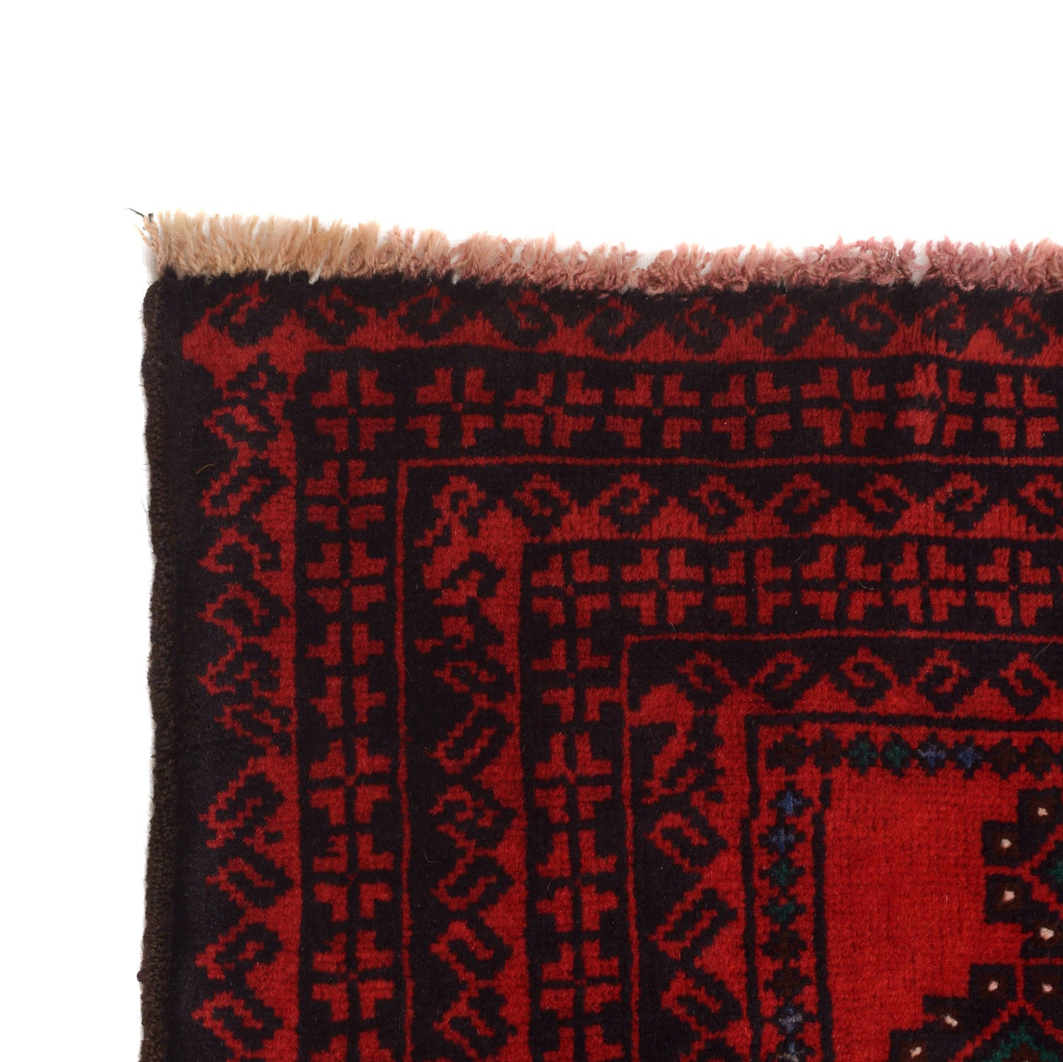 Baluchi Rug Handmade Red Geometric 3x5 ft