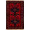 Baluchi Rug Handmade Red Geometric 3x5 ft