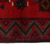 Baluchi Rug Handmade Red Geometric 3x5 ft