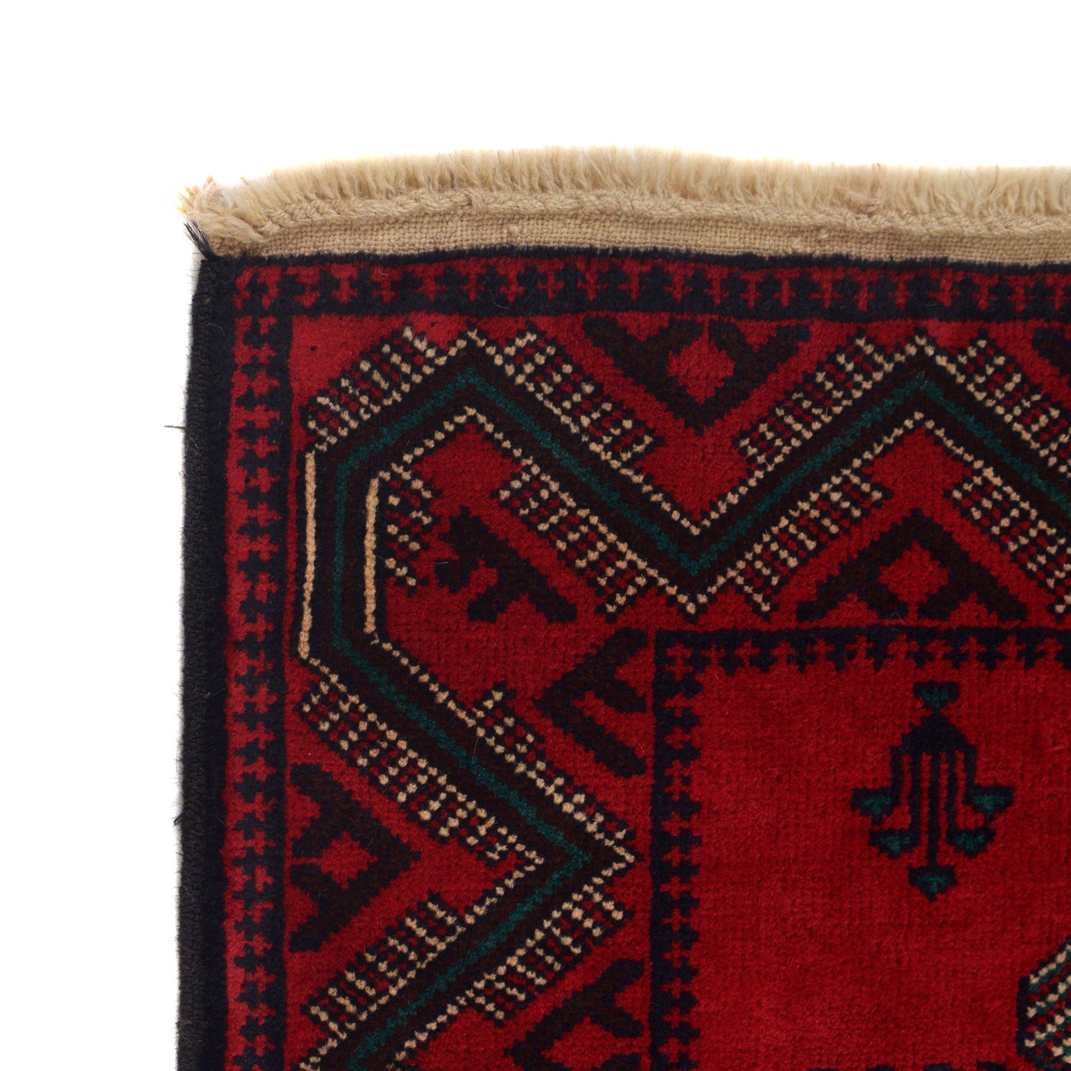 Baluchi Rug Handmade Red Geometric 3x5 ft