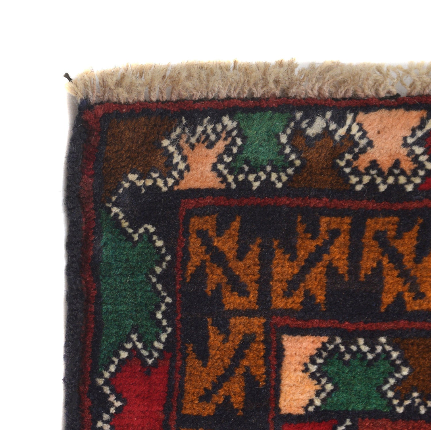 Baluchi Rug Handmade Multi Geometric 3x5 ft
