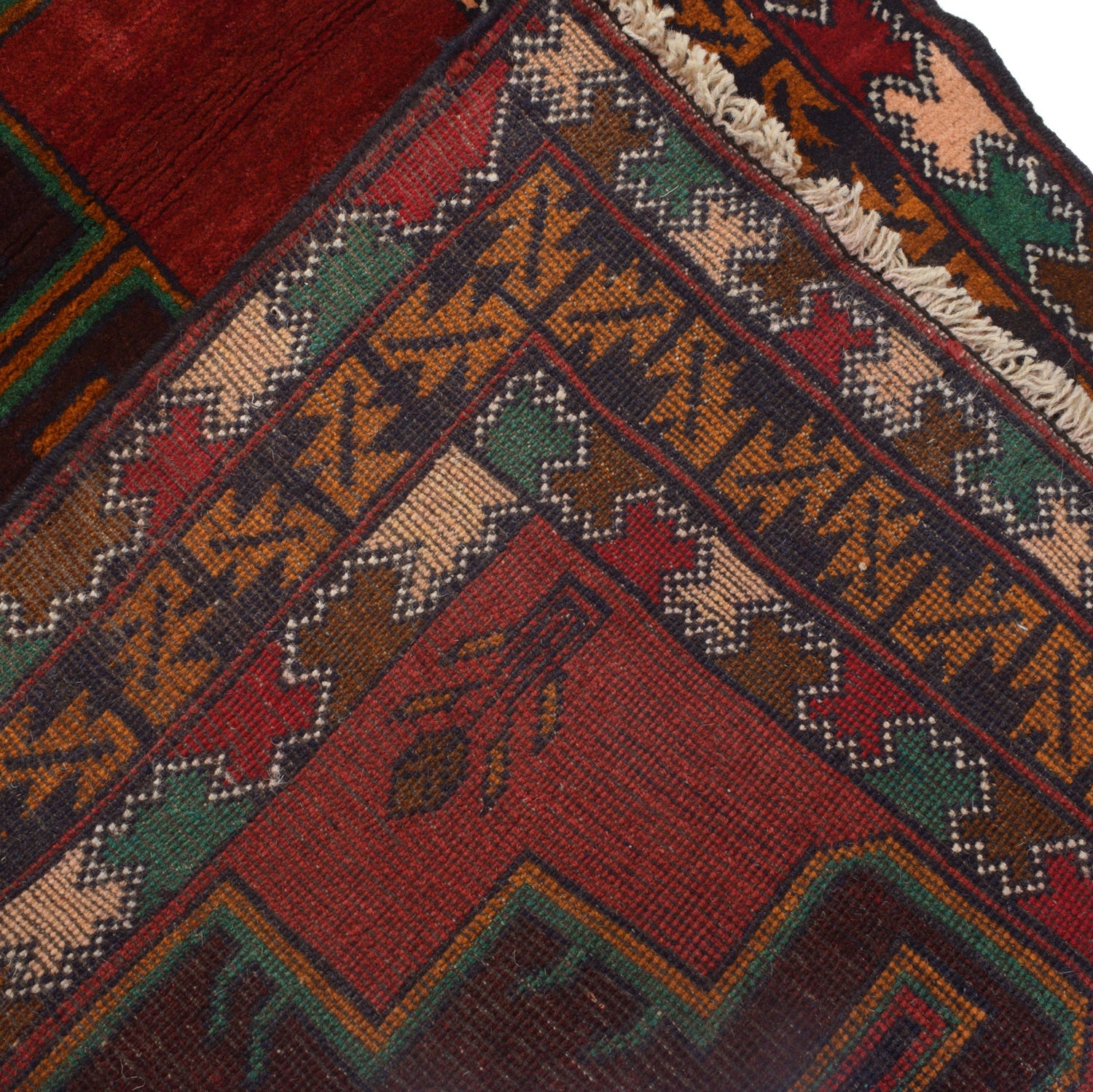 Baluchi Rug Handmade Multi Geometric 3x5 ft