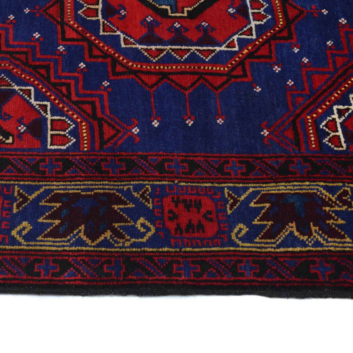Baluchi Rug Handmade Multi Geometric 4x6 ft