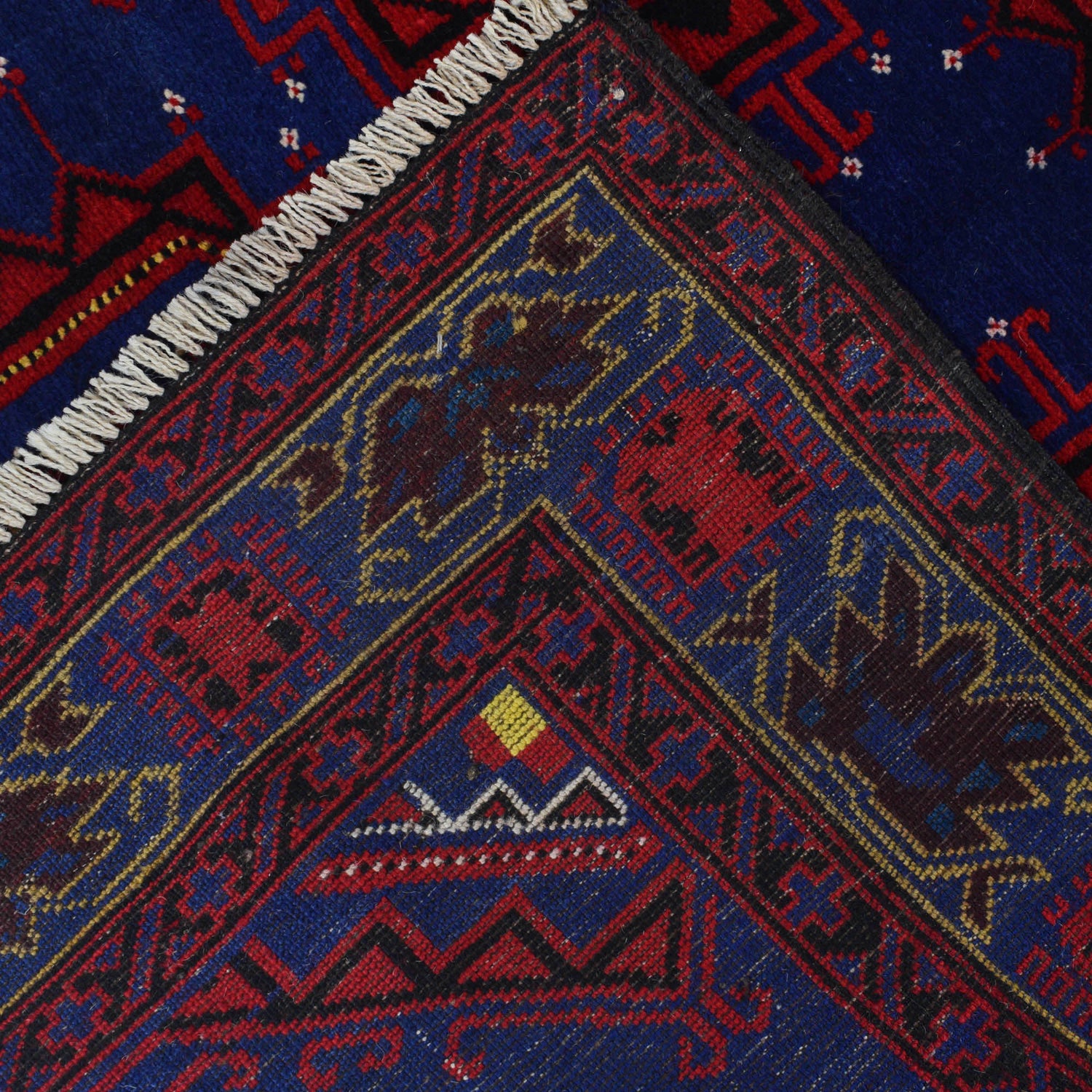 Baluchi Rug Handmade Multi Geometric 4x6 ft