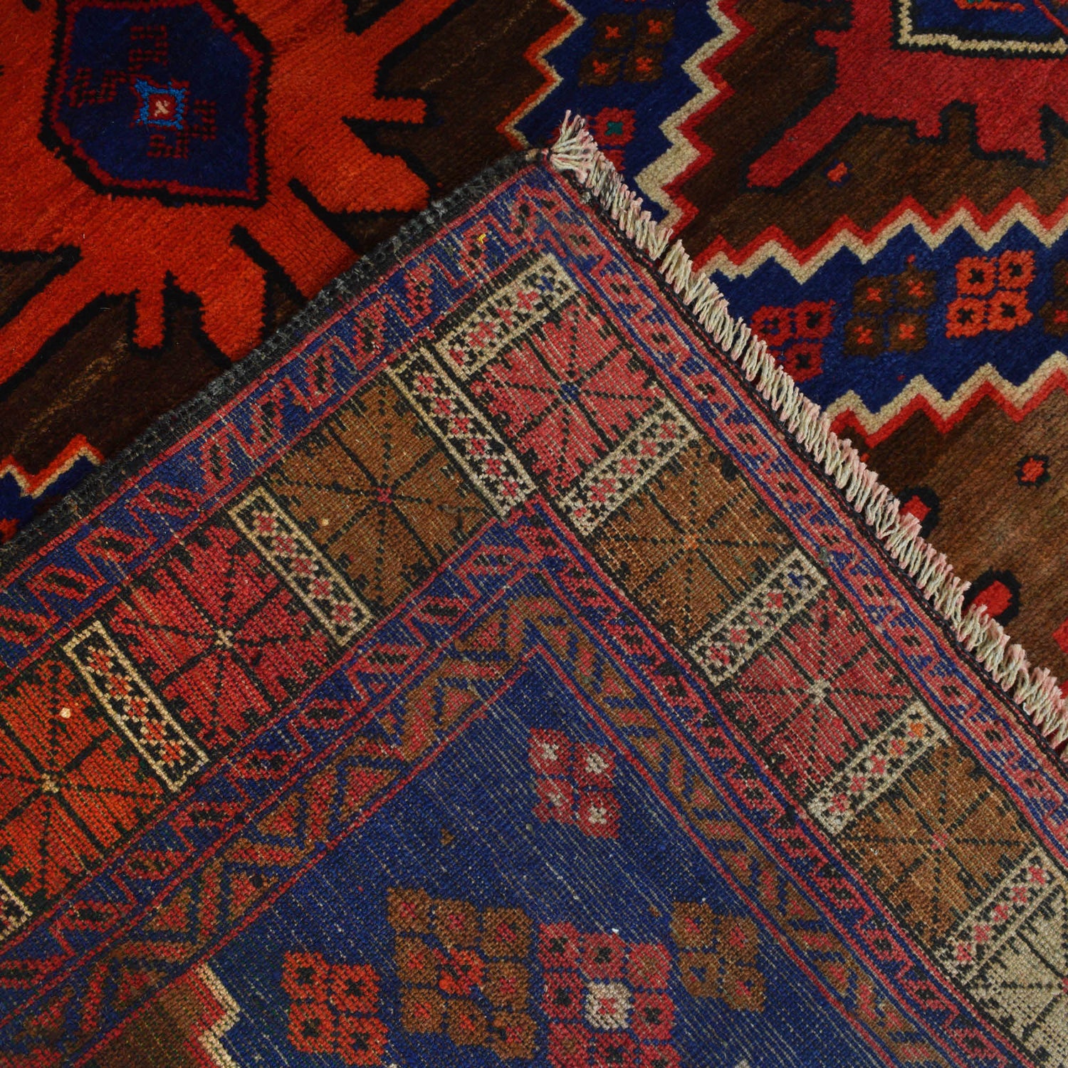 Baluchi Rug Handmade Multi Geometric 4x6 ft