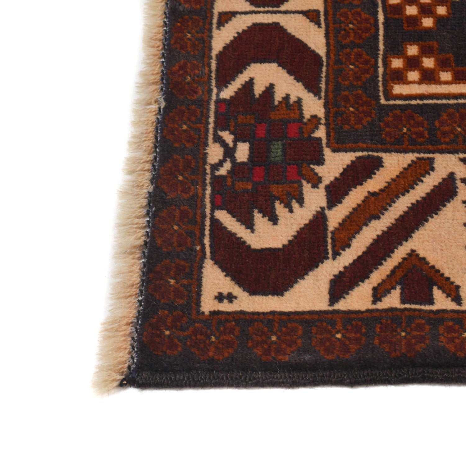 Baluchi Rug Handmade Multi Geometric 4x6 ft
