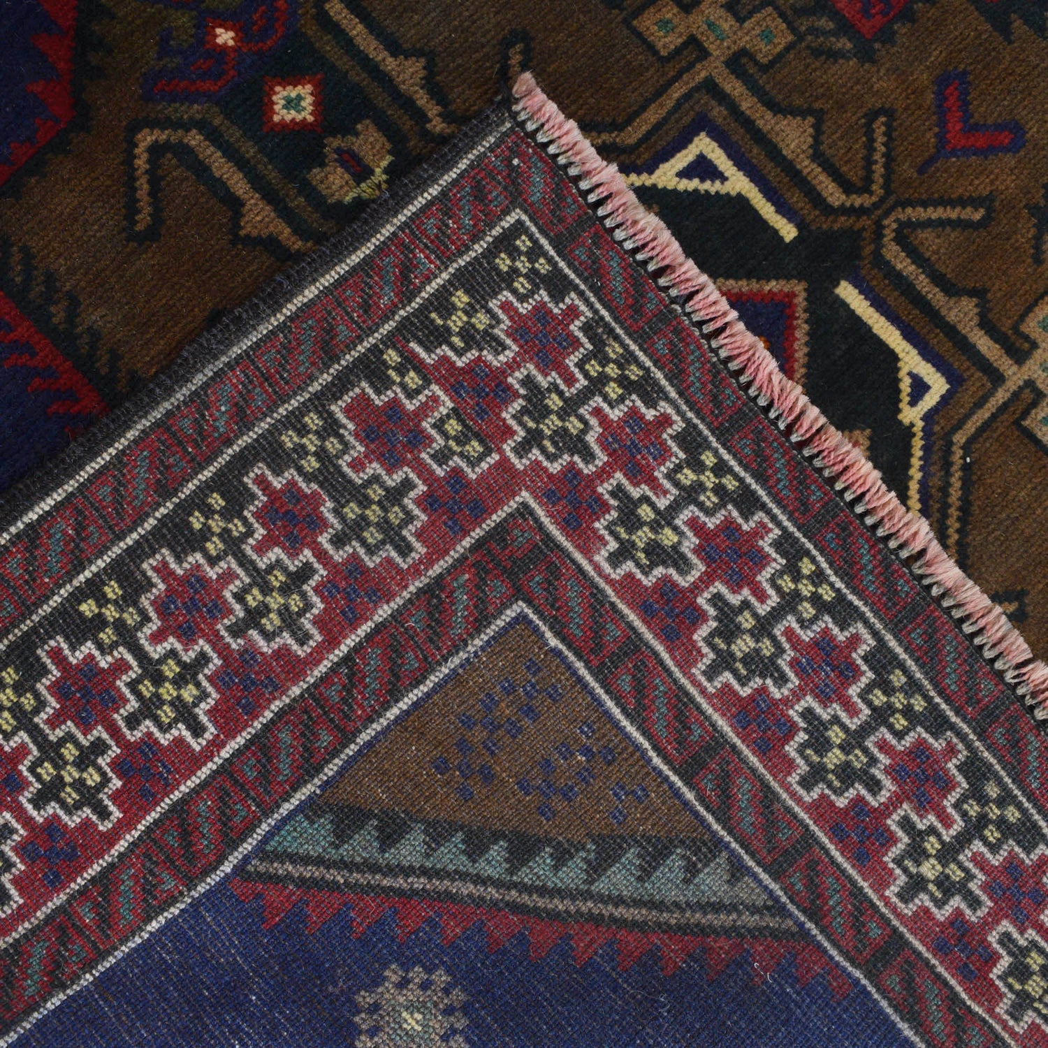 Baluchi Rug Handmade Multi Geometric 4x6 ft