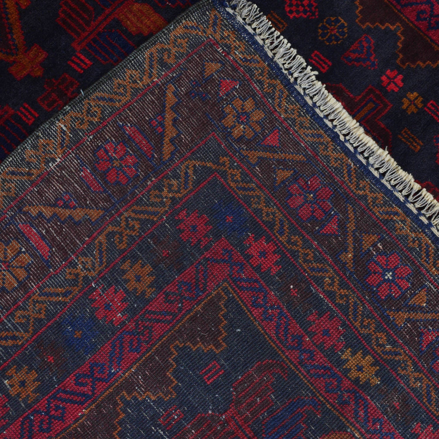 Baluchi Rug Handmade Multi Geometric 4x7 ft