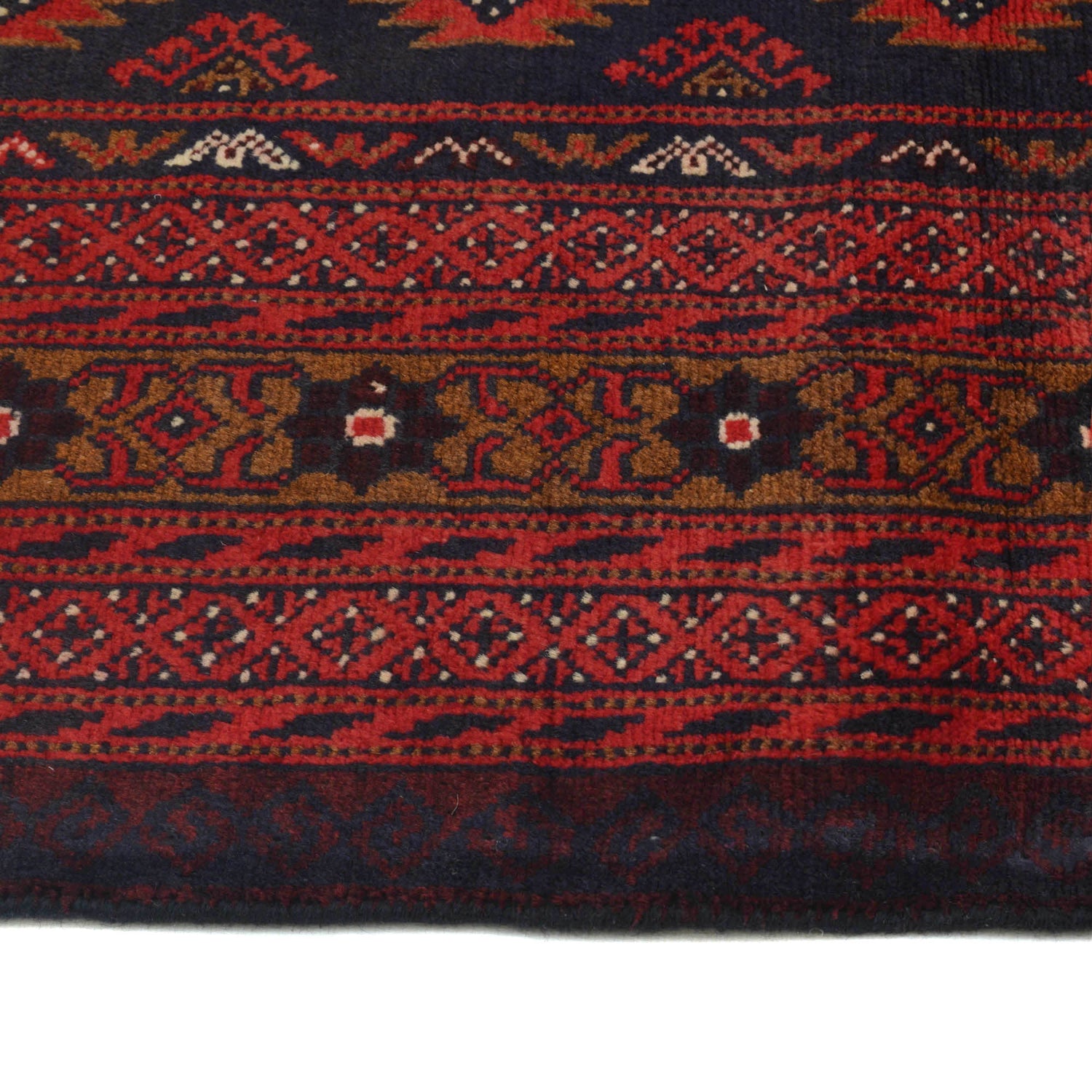 Baluchi Rug Handmade Multi Geometric 4x6 ft
