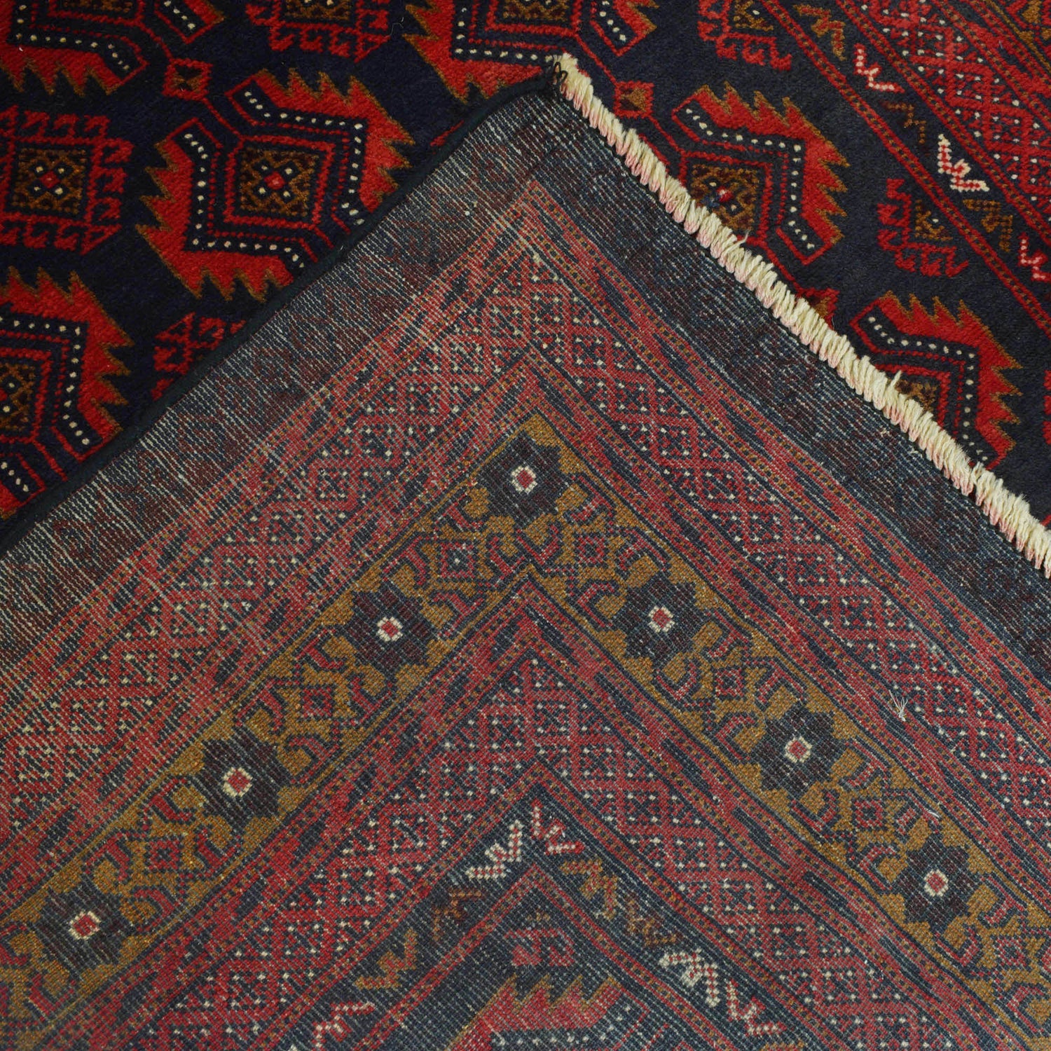 Baluchi Rug Handmade Multi Geometric 4x6 ft
