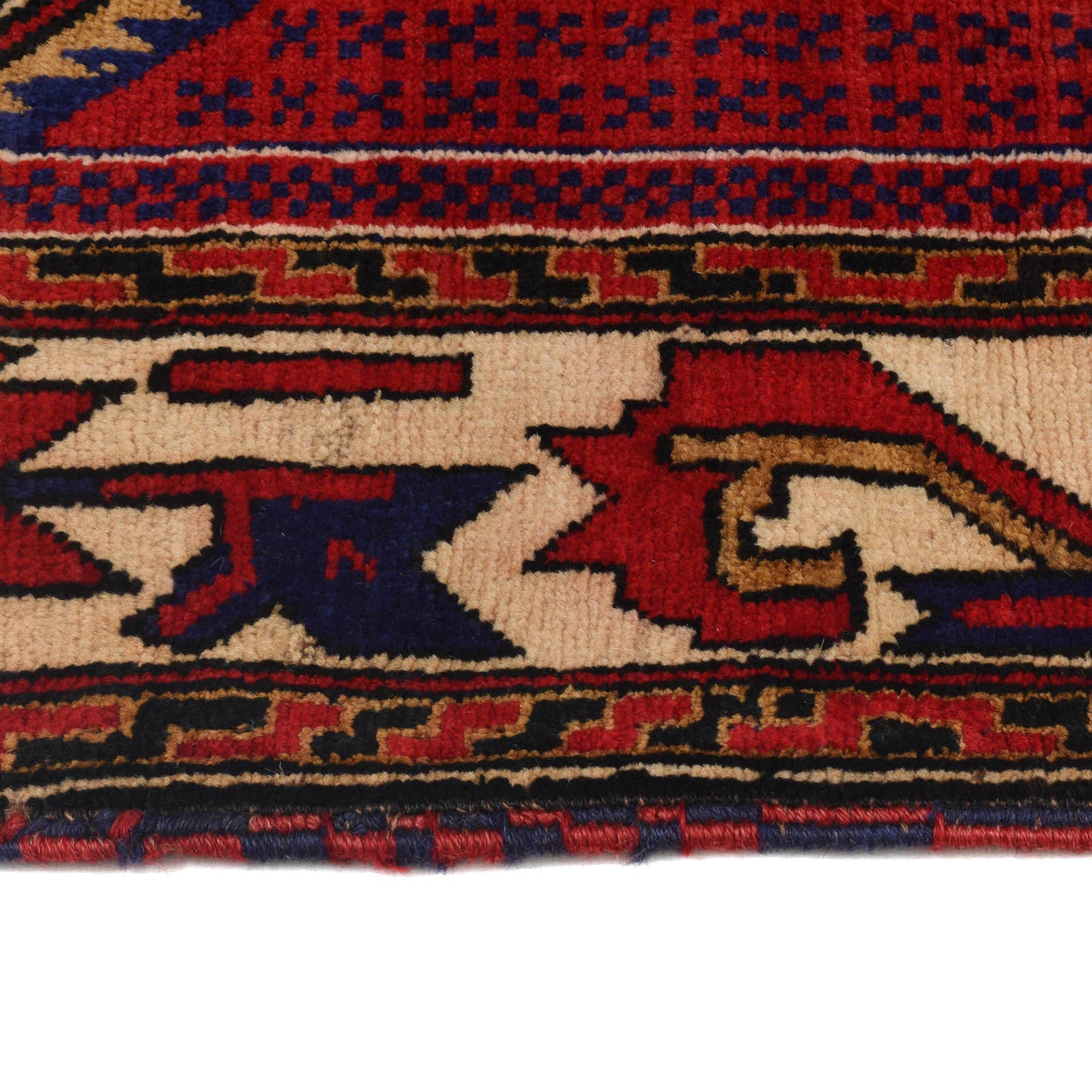 Baluchi Rug Handmade Multi Geometric 4x7 ft
