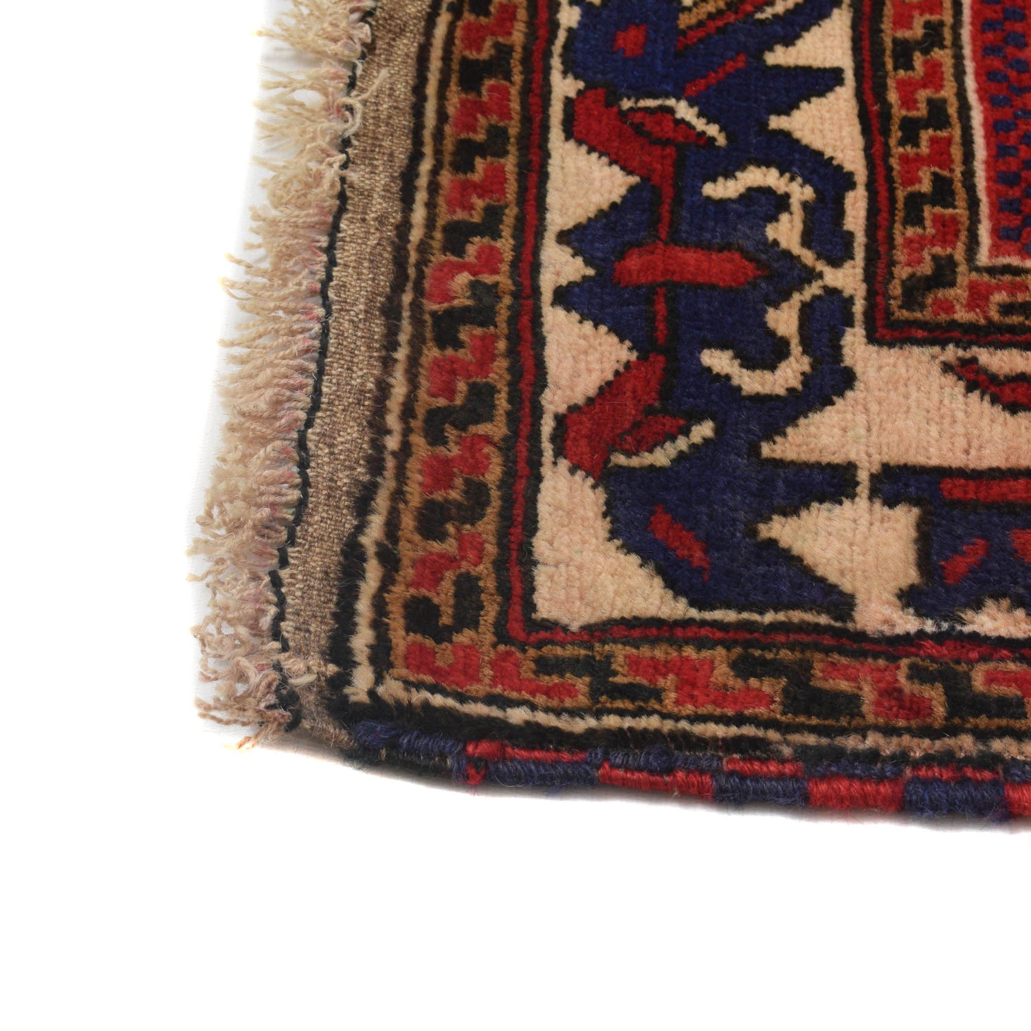 Baluchi Rug Handmade Multi Geometric 4x7 ft