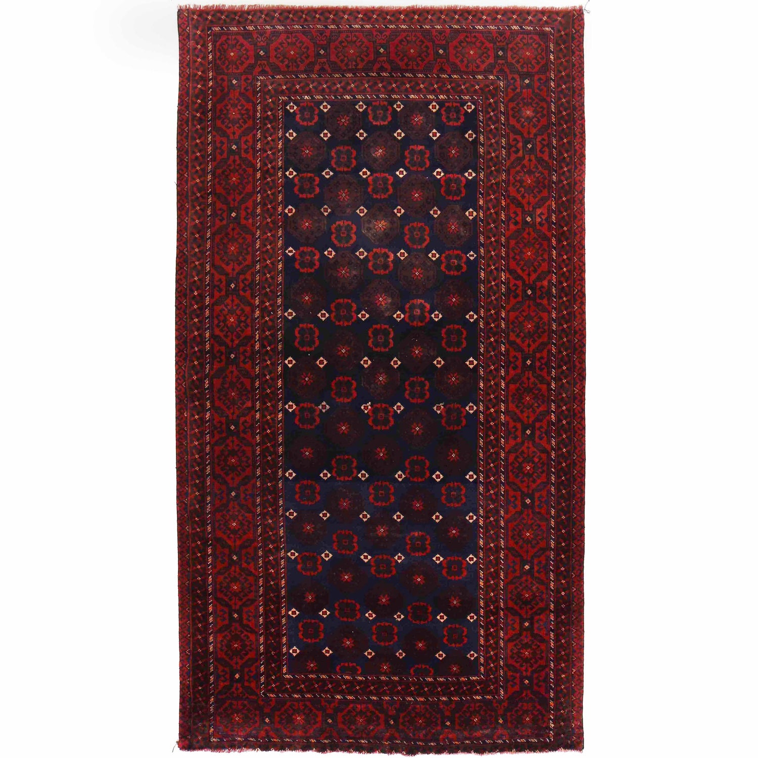 Baluchi Rug Handmade Multi Geometric 4x7 ft