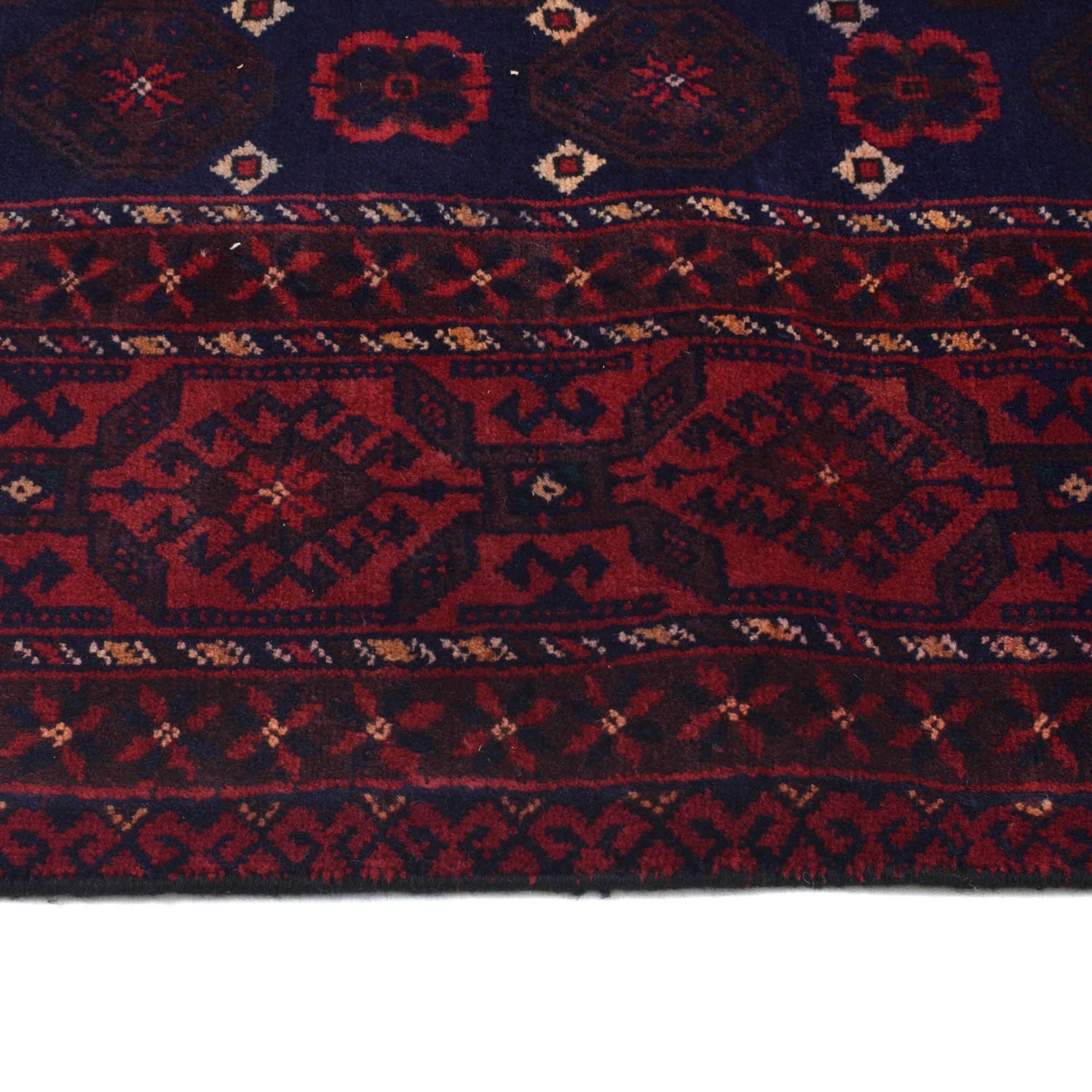 Baluchi Rug Handmade Multi Geometric 4x7 ft