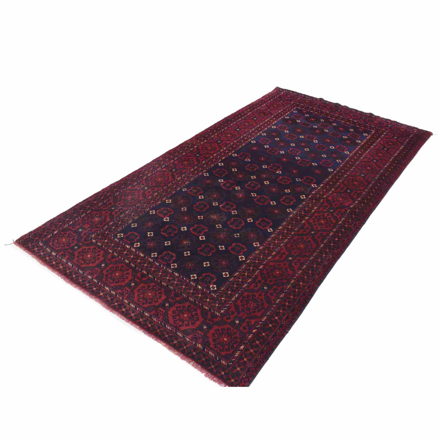 Baluchi Rug Handmade Multi Geometric 4x7 ft