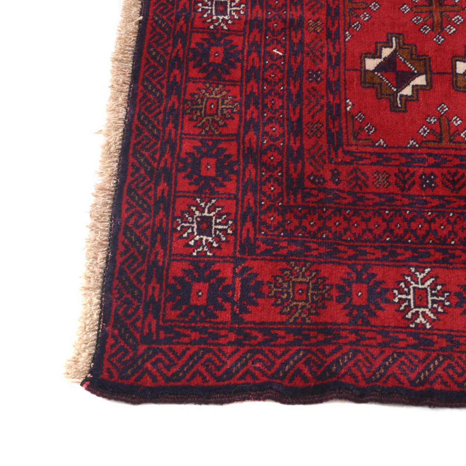 Baluchi Rug Handmade Red Geometric 4x6 ft