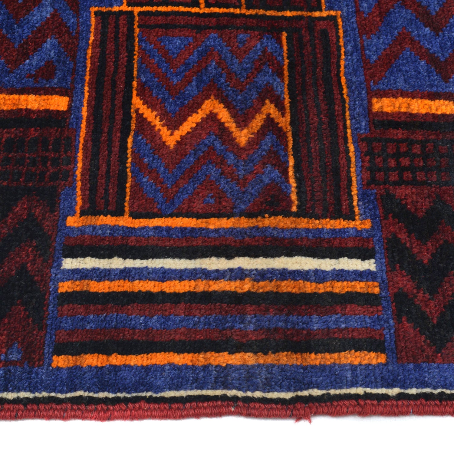 Pictorial Rug Handmade Blue Design