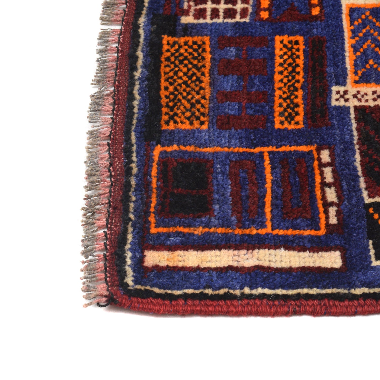 Pictorial Rug Handmade Blue Design