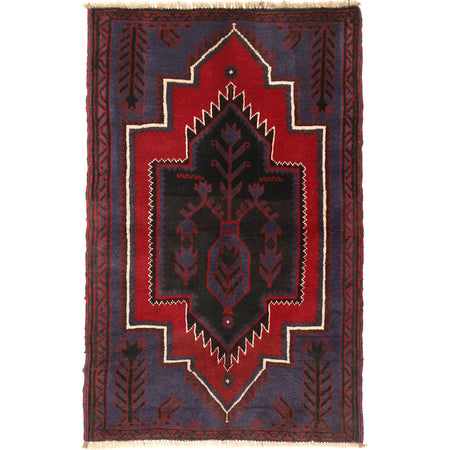 Baluchi Rug Handmade Multi Floral 3x5 ft