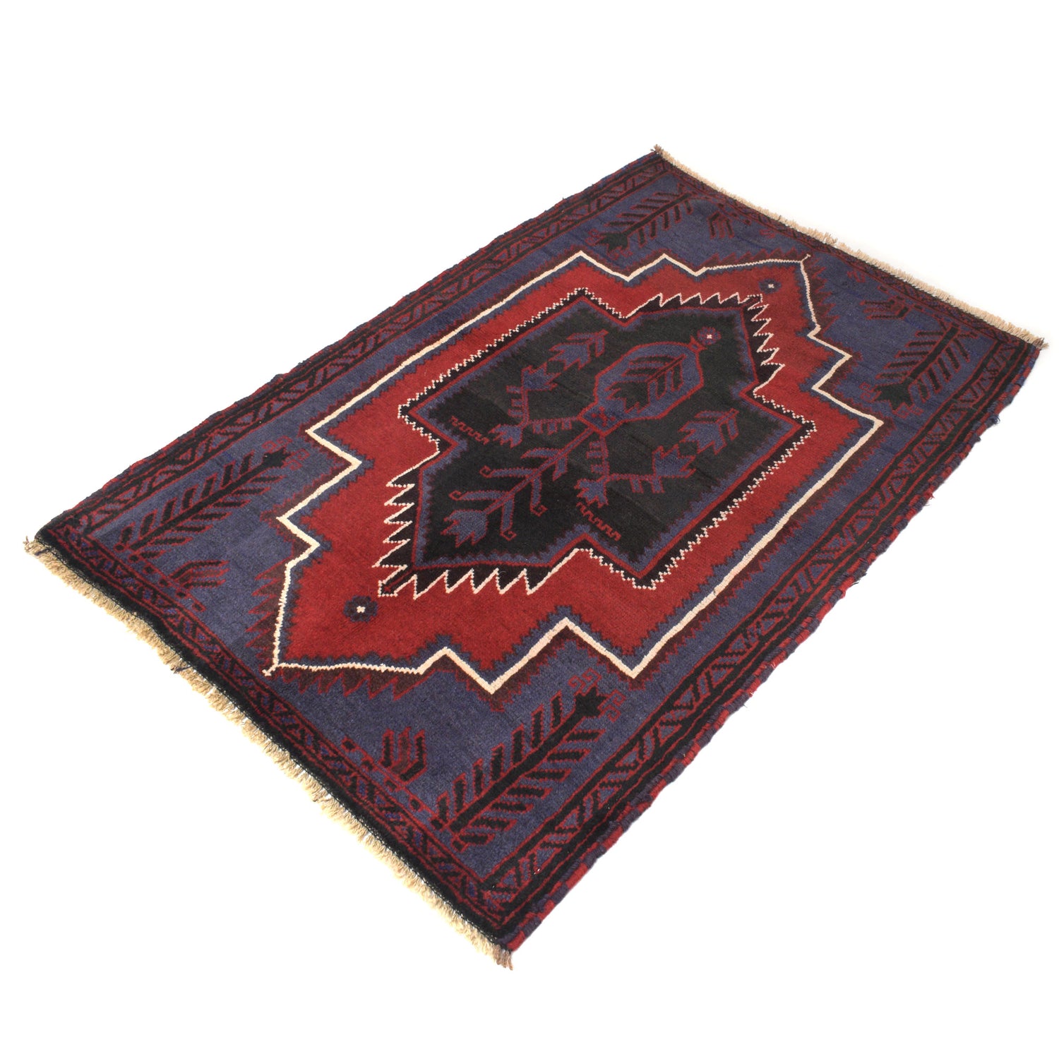 Baluchi Rug Handmade Multi Floral 3x5 ft