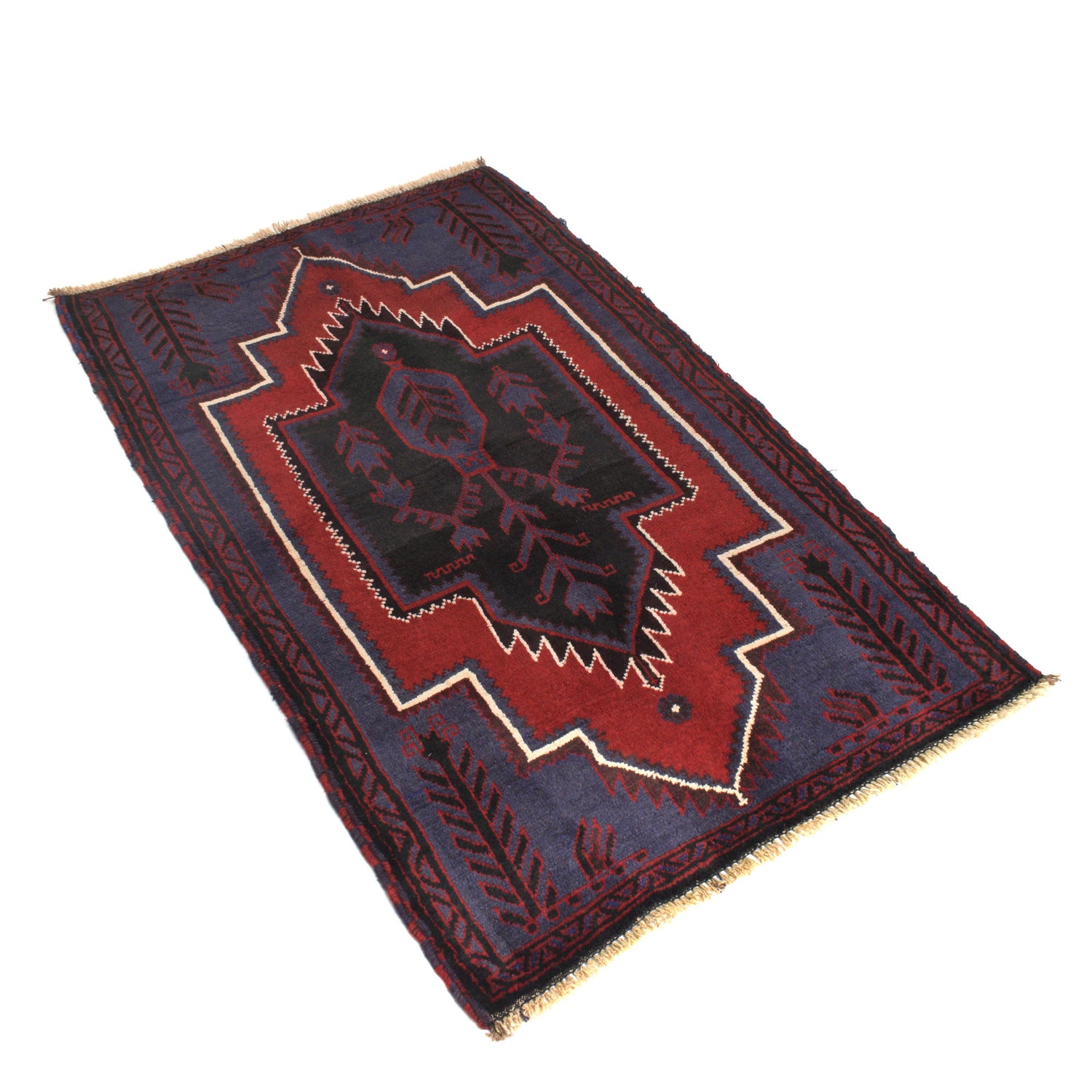 Baluchi Rug Handmade Multi Floral 3x5 ft