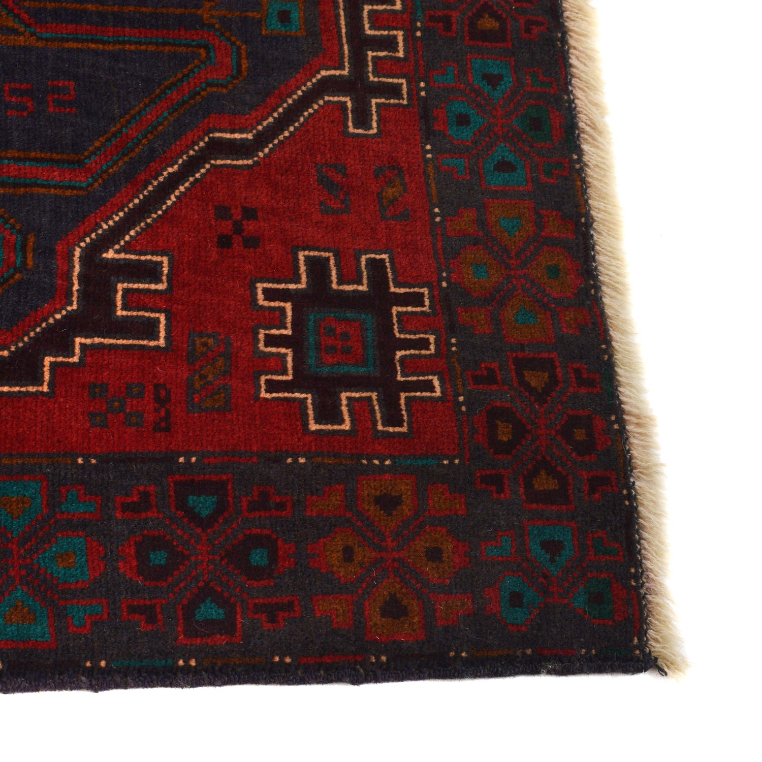 Baluchi Rug Handmade Multi Geometric 3x5 ft