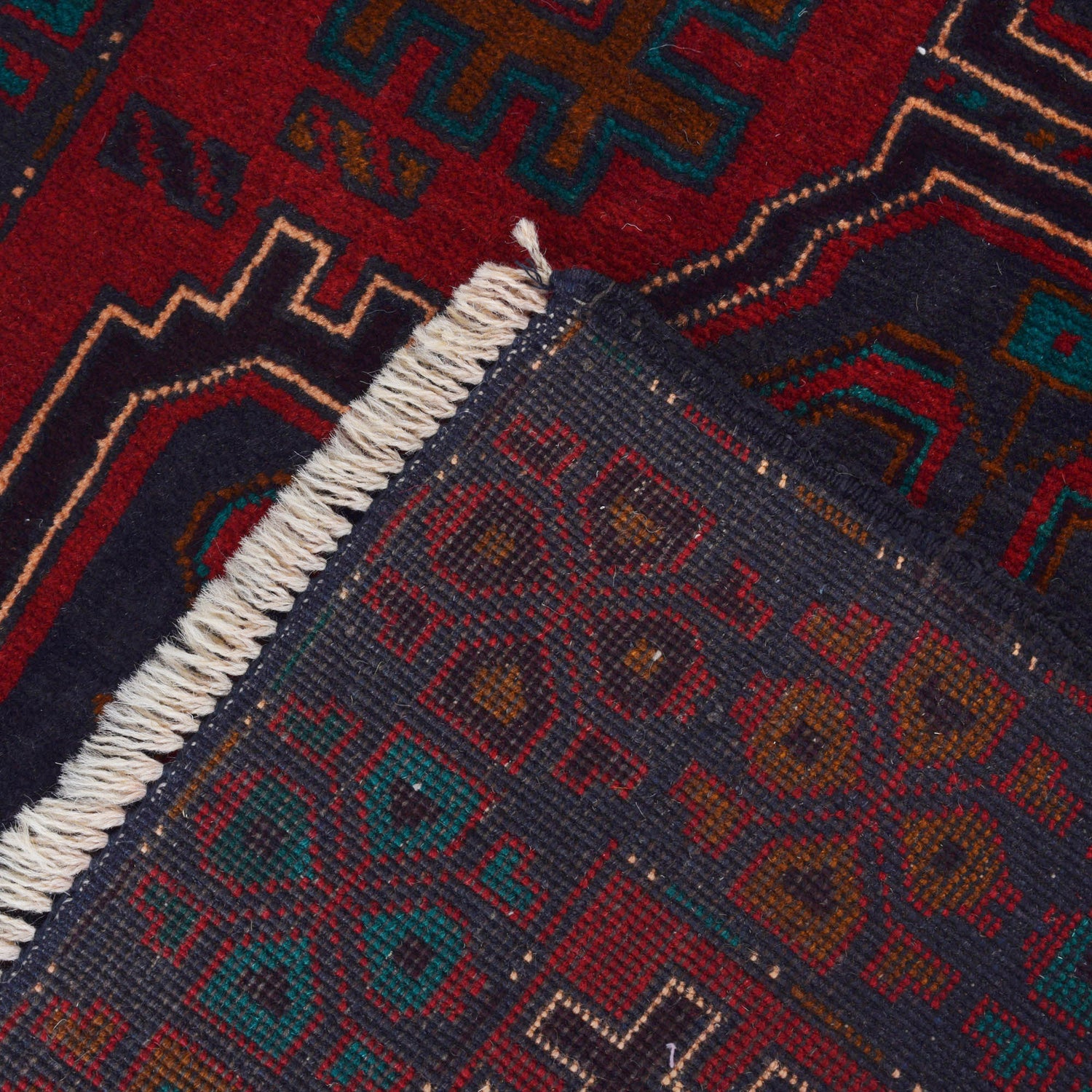 Baluchi Rug Handmade Multi Geometric 3x5 ft