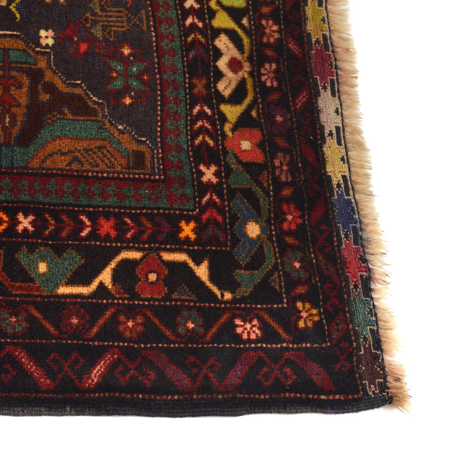 Baluchi Rug Handmade Multi Prayer Design 2x4 ft