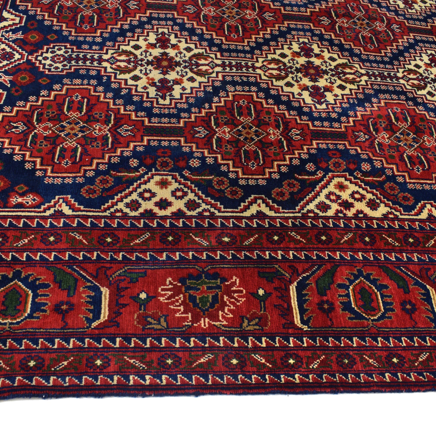 Oriental Area Rug Handmade Multi Geometric 7x10 ft