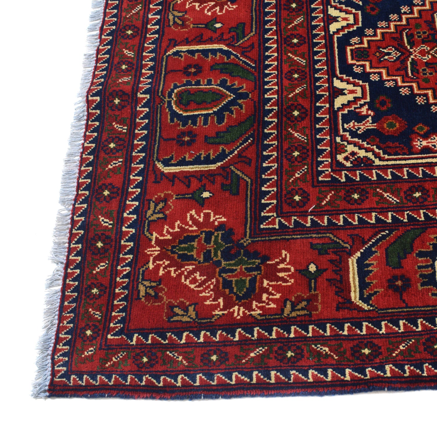 Oriental Area Rug Handmade Multi Geometric 7x10 ft