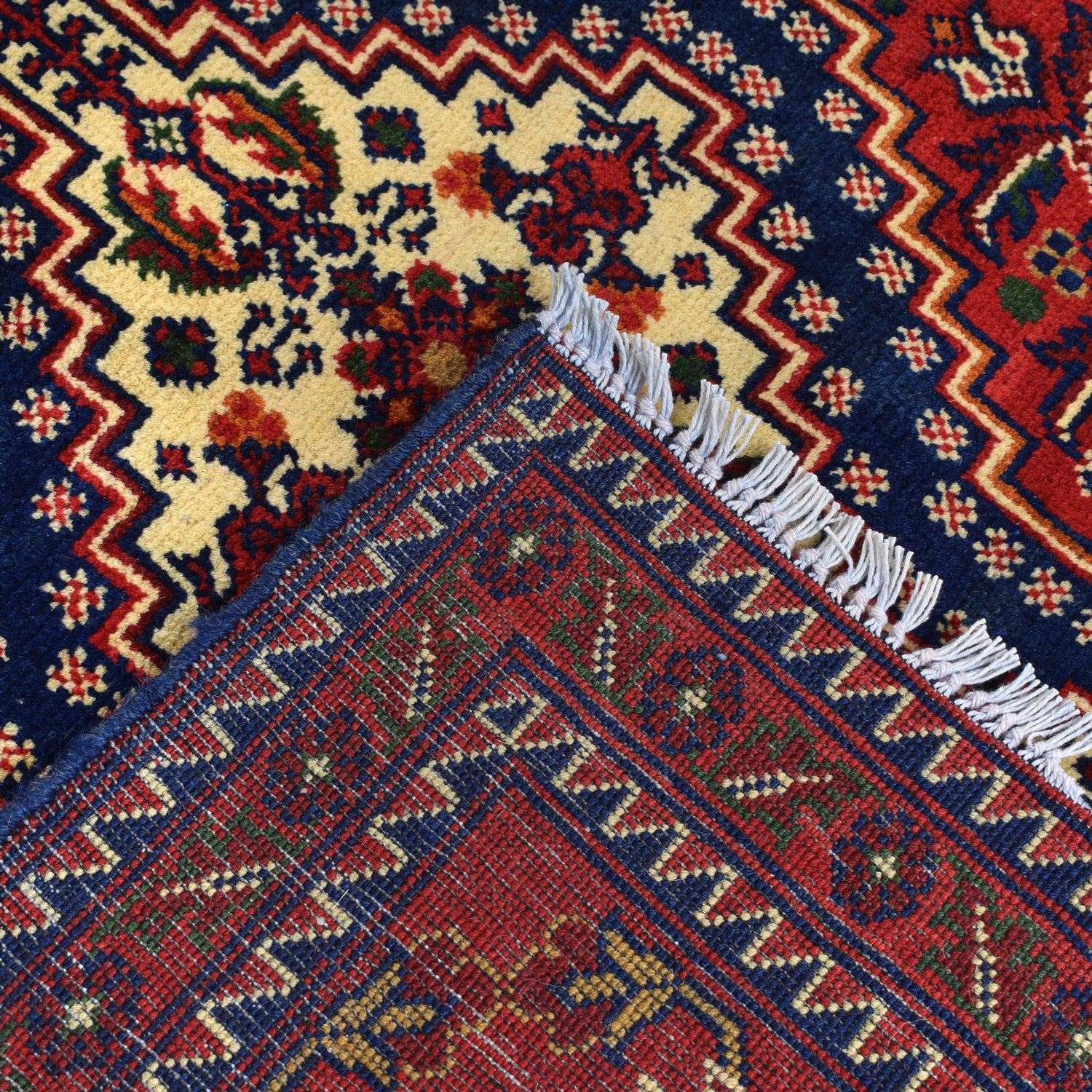 Oriental Area Rug Handmade Multi Geometric 7x10 ft