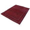 Khoja Roshnai Area Rug Handmade Red Floral 4x7 ft